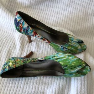Nine West open toe pumps.